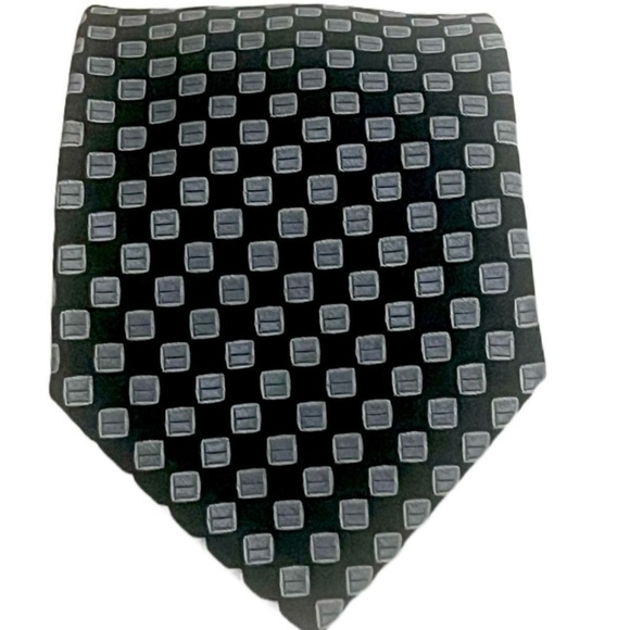 Tommy Hilfiger Other - Tommy Hilfiger 100% Silk Embroidered Designer Tie Blue‎ Geometric Preppy Necktie